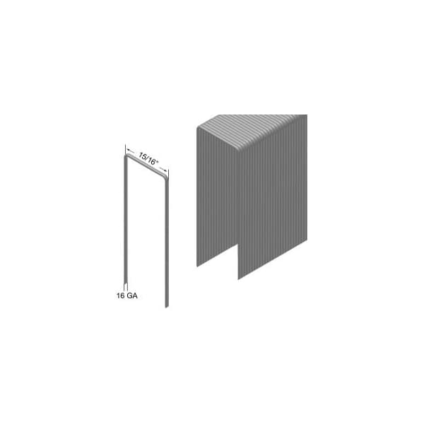 Prebena 16 Gauge Staple - 1in Length - 15/16in Crown - Galvanized Steel - Pkg of 10000 WT25CNKHA - main